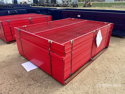 Quantity of (30) Canex 6 ft x 8 ft Powder Coated Bauzaun (Unused)