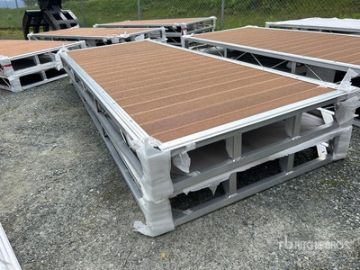 Quantity of (2) 2024 BYT BDF410 4 ft x 10 ft Aluminum Boat Dock Section Kit (Unused)