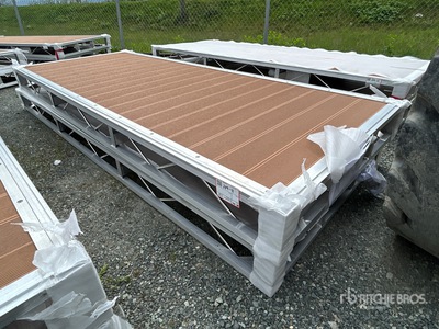 Quantity of (2) 2024 BYT BDF410 4 ft x 10 ft Aluminum Boat Dock Section Kit (Unused)