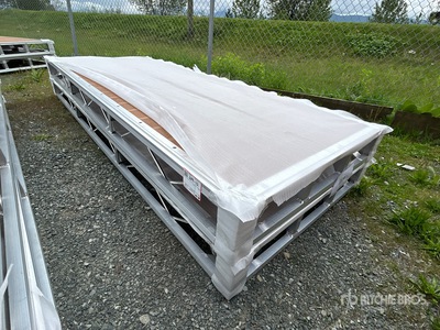 Quantity of (2) 2024 BYT BDF410 4 ft x 10 ft Aluminum Boat Dock Section Kit (Unused)