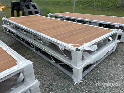 Quantity of (2) 2024 BYT BDF410 4 ft x 10 ft Aluminum Boat Dock Section Kit (Unused)