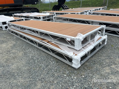 Quantity of (2) 2025 BYT BDF412 4 ft x 12 ft Aluminum Boat Dock Section Kit (Unused)