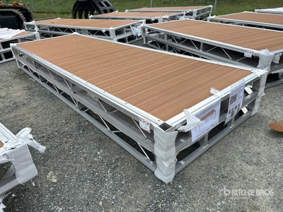 Quantity of (2) 2025 BYT BDF412 4 ft x 12 ft Aluminum Boat Dock Section Kit (Unused)