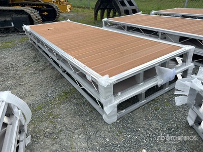 Quantity of (2) 2025 BYT BDF412 4 ft x 12 ft Aluminum Boat Dock Section Kit (Unused)