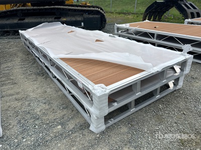 Quantity of (2) 2025 BYT BDF412 4 ft x 12 ft Aluminum Boat Dock Section Kit (Unused)