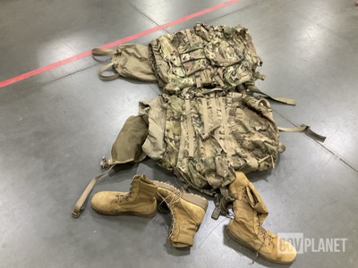 (60) Pairs of Hot Weather Boots, (4) Field Packs & (4) Large Field Pack Sets