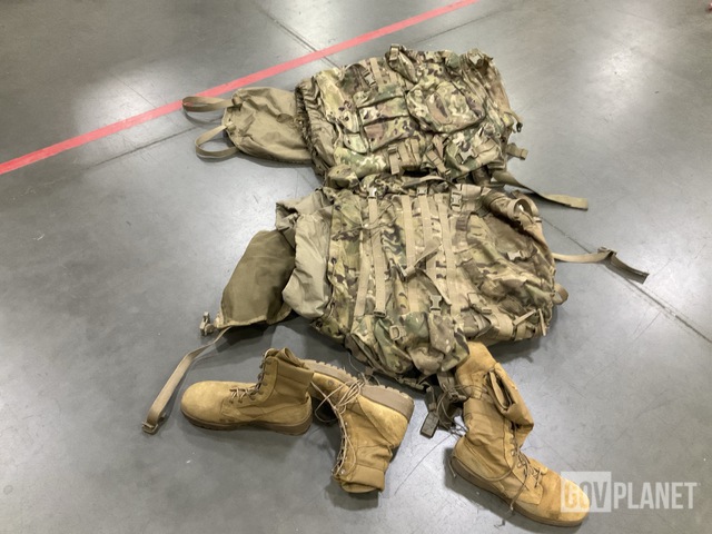 (60) Pairs of Hot Weather Boots, (4) Field Packs & (4) Large Field Pack Sets