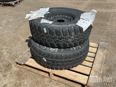 (1) BF Goodrich 37 x 12.50R16.5 & (1) Goodyear 37 x 12.50R16.5 Tires w/Wheels