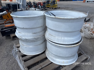 Quantity of (4) 12.25x22.5 Hub Piloted Steel Ruedas