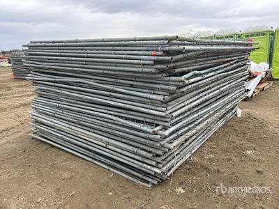 Quantity of (50) 10 Ft x 8 Ft Site Fence