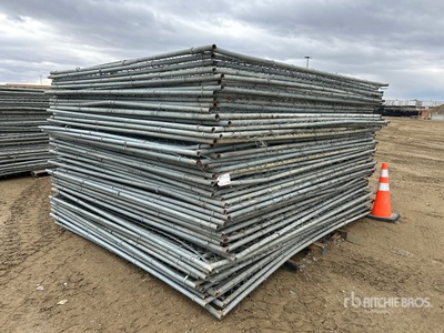 Quantity of (50) 10 Ft x 8 Ft Site Fence