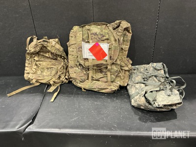 (9) Field Pack, (3) Large Field Pack Rucksacks & Assorted Items