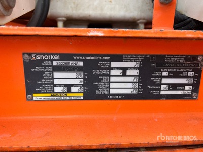 2019 Snorkel S3226E Scissor Lift