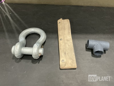 (24) Shackles, (10) Shaping Kits, (39) Pipe Tees & Assorted Items