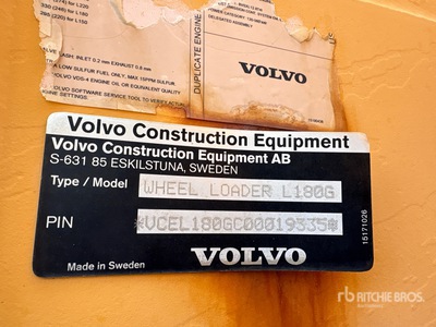 2011 Volvo L180G Wiellader