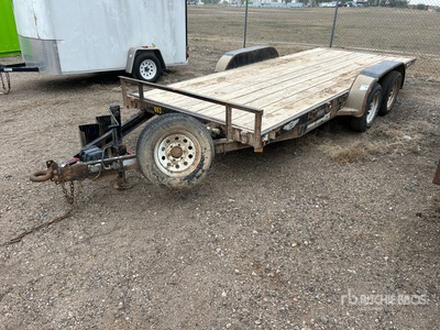 2009 H & H 18 ft T/A Remolque Portamaquinaria