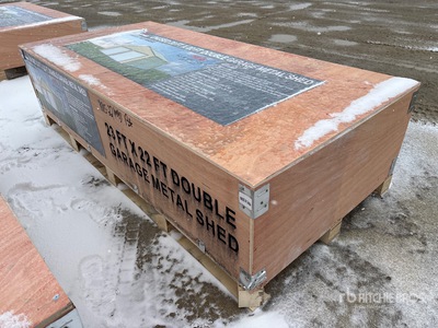 2026 AGR-MS2322 23 ft x 22 ft Double Garage Metal Bâtiment d'entreposage (Unused)