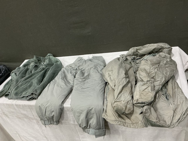 (61) Cold Weather Jackets, (7) Cold Weather Parkas & Assorted Items