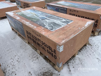 2026 AGR-MS2322 23 ft x 22 ft Double Garage Metal Bâtiment d'entreposage (Unused)