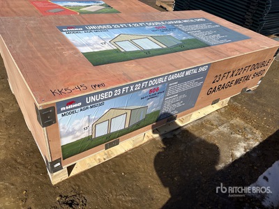 2026 AGR-MS2322 23 ft x 22 ft Double Garage Metal Lagerhaus (Unused)