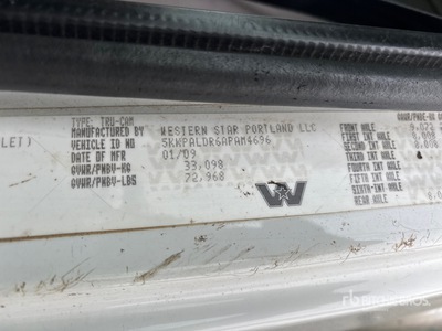 2010 Western Star 4900SA 8x6 Vacuum Tanker Truck