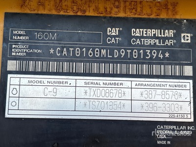 2015 Cat 160M VHP AWD Motor Grader