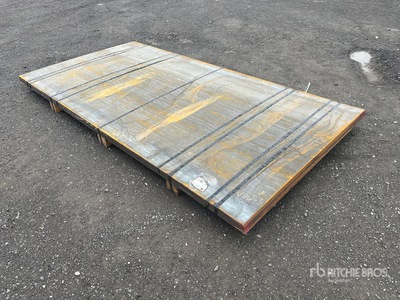 Quantity of (6) 5 ft x 10 ft (9.525 mm Thick) Steel Plates