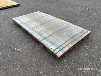 Quantity of (8) 4 ft x 8 ft (9.525 mm Thick) Steel Plates