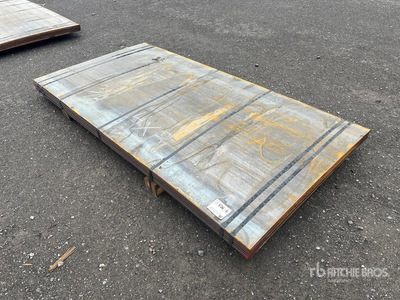 Quantity of (9) 4 ft x 8 ft (9.525 mm Thick) Steel Plates