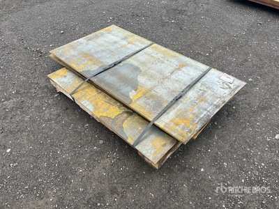 Quantity of (5) Assorted Sized Steel Plates