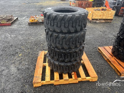 Quantity of (4) 12-16.5 Tires (Unused) - Fits Skid Steer