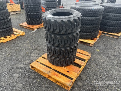 Quantity of (4) 10-16.5 Tires (Unused) - Fits Skid Steer