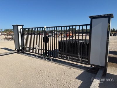 2026 SKLP SK-ET60 17 ft x 7 ft Wrought Iron Bi-Parting 2026 SKLP SK-ET60 15 lft 7 in x 5 ft 9 in Wrought Iron Bi-Parting Electric Sliding Driveway Gate (Unused) Oprit Poort