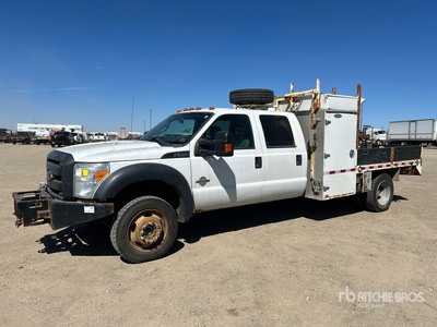 2016 Ford F-550 XL 4x4 Crew Cab Flatbed Truck