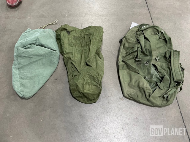 (11) Clothing Bags, (42) Barracks Bags, (76) Duffel Bags & Assorted Items