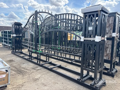 2026 Suihe NFG-20FGP-D03 20 ft Wrought Iron Bi-Parting Driveway Gate (Unused)