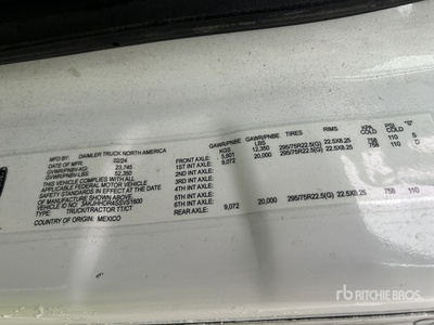 2025 Freightliner Cascadia 126 T/A Sleeper Truck Tractor