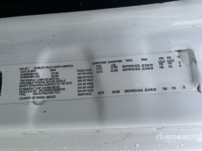 2025 Freightliner Cascadia 126 T/A Sleeper Truck Tractor