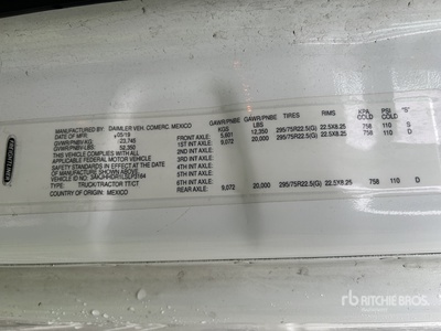 2020 Freightliner Cascadia 126 T/A Sleeper Truck Tractor