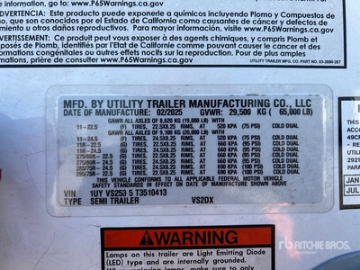 2026 Utility VS2DX 53 ft x 102 in T/A Remolque de furgoneta