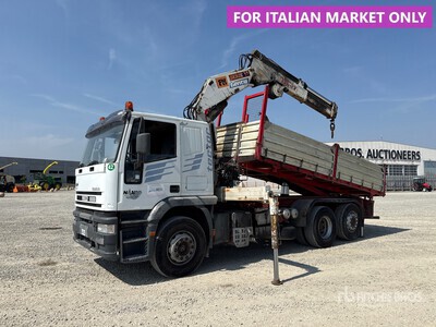 1994 Iveco Eurotech 190E42 6x2 Sleeper Wywrotka z dźwigiem