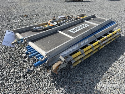 Quantity of (4) INSTANT UPRIGHT SPAN 300 DW 7 Rung Frame 1.35M Wide (Yellow) Scaffolding