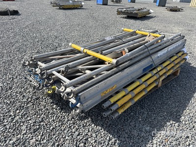 Quantity of (4) INSTANT UPRIGHT SPAN 300 DW 7 Rung Frame 1.35M Wide (Yellow) Scaffolding