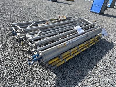 Quantity of (4) INSTANT UPRIGHT SPAN 300 DW 7 Rung Frame 1.35M Wide (Yellow) Scaffolding