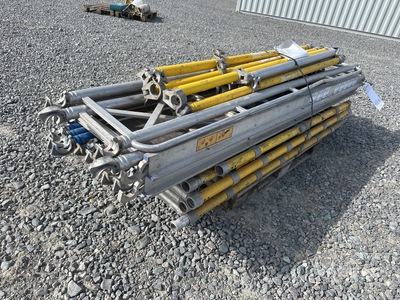 Quantity of (4) INSTANT UPRIGHT SPAN 300 Sw 7 Rung Frame 0.75M Narrow (Yellow) Scaffolding