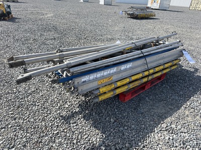 Quantity of (4) INSTANT UPRIGHT SPAN 300 Sw 7 Rung Frame 0.75M Narrow (Yellow) Scaffolding