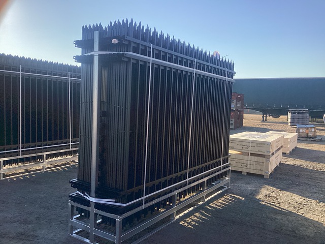 (24) Pieces of KJ Powder Coated Steel Fence w/(25) Post Connectors - Unused (24) Pieces of KJ Powder Coated Steel Fence w/(25) Post Connectors - Unused