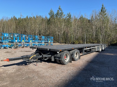 Krone 12.5 m Drawbar مقطورة مسطحة