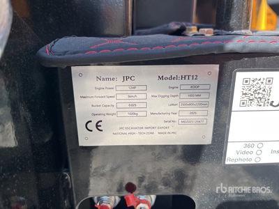 JPC HT12 Mini Excavator (Unused)