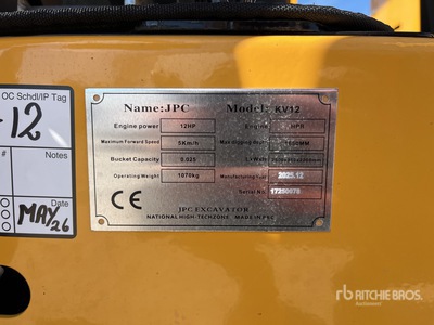 KV12 Mini Excavator (Unused)